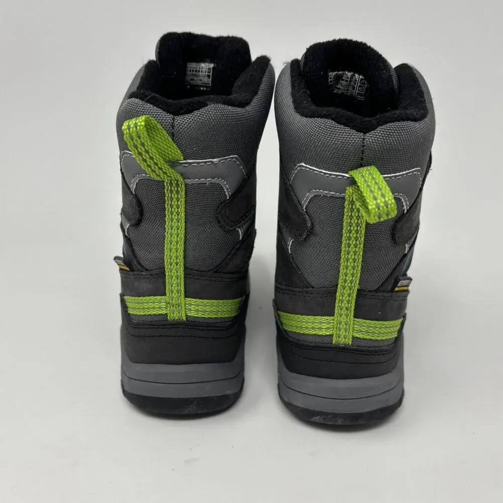 Keen Kids Levo Waterproof Insulated Winter Snow Boots Gray Blue Sz 8
